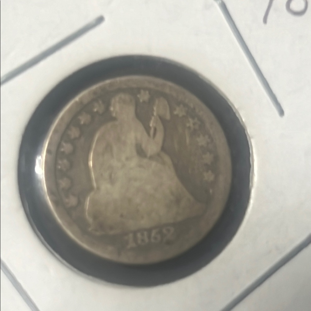 Antique 1862 Silver Coin
